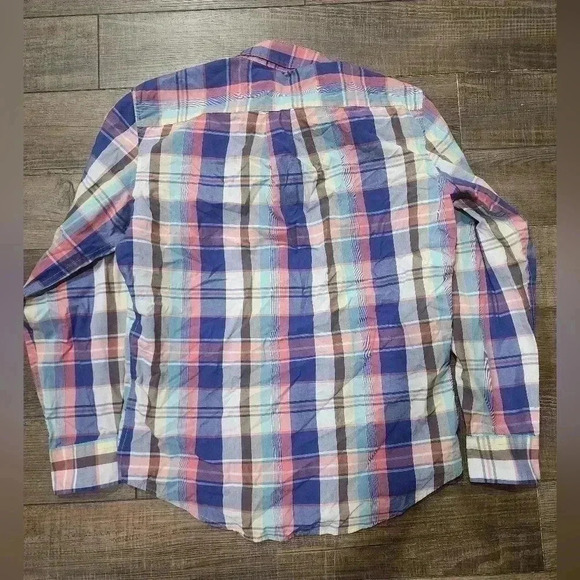 US Polo Assn. Stretch MulticoloredPlaid Long Sleeve Shirt Size M - Picture 4 of 5